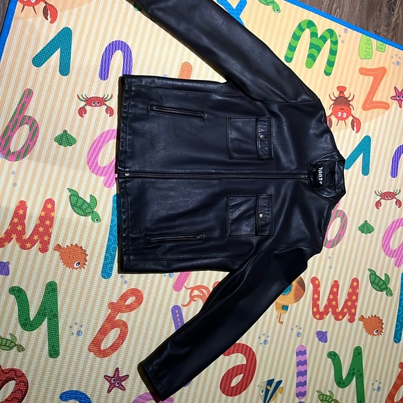 Roots Brown Leather Jacket - Picture 1 of 2